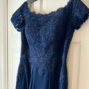 Navy MGNY Mother of the Bride Dress, size 10